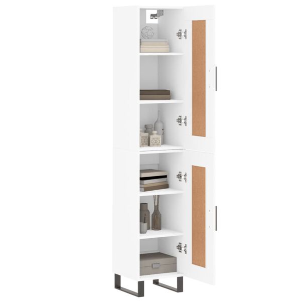 vidaXL Highboard Wei&szlig; 34,5x34x180 cm Holzwerkstoff
