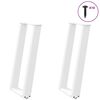 vidaXL Konsolentischbeine U-Form 2 Stk. Wei&szlig; 28x(72-73) cm Stahl
