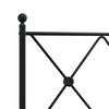 vidaXL Bettgestell mit Kopf- und Fu&szlig;teil Metall Schwarz 90x190 cm