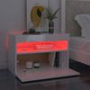 vidaXL TV-Schrank mit LED-Leuchten Hochglanz-Wei&szlig; 60x35x40 cm