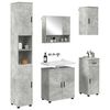 vidaXL Badezimmerm&ouml;bel-Set 5 pcs Beton Grau Holzwerkstoff & Metall