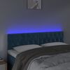 vidaXL LED Kopfteil Dunkelblau 160x7x78/88 cm Samt