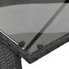 vidaXL 3-tlg. Garten-Essgruppe mit Kissen Schwarz Poly Rattan