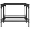vidaXL Couchtisch mit Glasplatte Transparent 98,5x50x40 cm Stahl