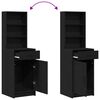 vidaXL Schminktischset mit LED mit Regal 2 pcs Schwarz Eichen-Optik