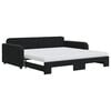 vidaXL Tagesbett Ausziehbar mit Matratzen Schwarz 100x200 cm Samt