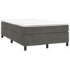 vidaXL Boxspringbett mit Matratze Dunkelgrau 120x200 cm Samt