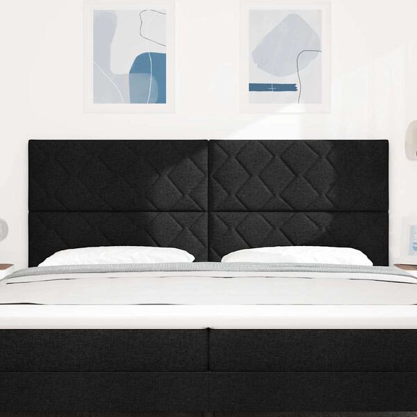 vidaXL Kopfteil mit Kopfteil Schwarz 200 cm Kunstleder