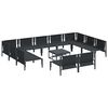 vidaXL Gartensofa-set mit Kissen 12 pcs Schwarz Stahl
