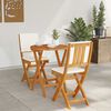vidaXL Bistrogarnitur mit Kissen 3 pcs &Ouml;l-Natur Massivholz Akazie