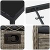 vidaXL Garten Essgruppe 5 pcs Grau Poly-Rattan