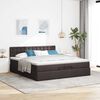 vidaXL Ottoman-Bett mit Matratze Dunkelbraun 200x200 cm Stoff