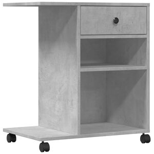 vidaXL Druckerst&auml;nder mit Rollen Betongrau 60x40x68,5 cm