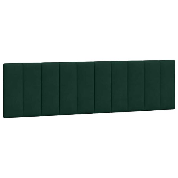 vidaXL Kopfteil-Kissen "Hanko" Dunkelgr&uuml;n 180 cm Samt