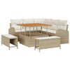 vidaXL Gartensofa-set 8 stk. Beige Poly-Rattan