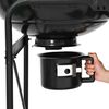 vidaXL Outdoor Grill Mit Rad Schwarz 91 x 71 x 107 cm Metall
