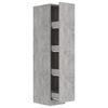 vidaXL Apothekerschrank Betongrau 30x42,5x150 cm Holzwerkstoff