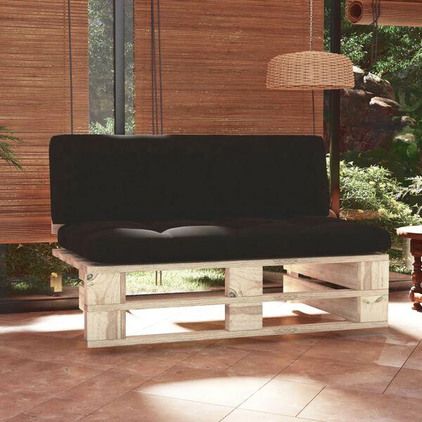 vidaXL Outdoor-Mittelsofa Paletten Impr&auml;gniertes Kiefernholz