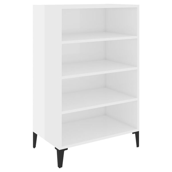 vidaXL Sideboard Hochglanz-Wei&szlig; 57x35x90 cm Holzwerkstoff