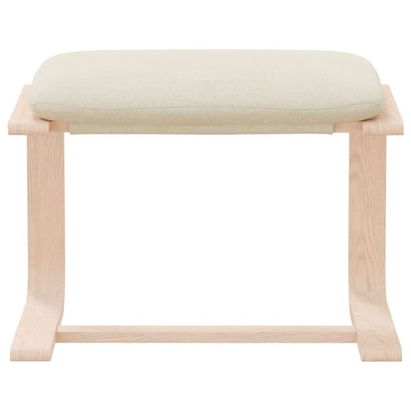 vidaXL Fu&szlig;hocker Creme 51x41x40 cm Stoff