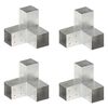 vidaXL Pfostenverbinder 4 Stk. Y-Form Verzinktes Metall 81 x 81 mm