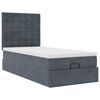 vidaXL Ottoman-Bett mit Matratzen Dunkelgrau 90x190 cm Samt