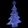 vidaXL Weihnachtsbaum mit 100 LEDs Blau 122 cm Acryl