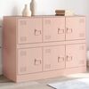 vidaXL Sideboard Rosa 99x39x73 cm Stahl