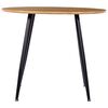 vidaXL Esstisch Eichefarben und Schwarz 90x73,5 cm MDF
