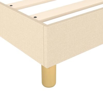 vidaXL Boxspringbett mit Matratze Creme 80x200 cm Stoff