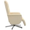 vidaXL Relaxsessel mit Fu&szlig;hocker Creme Stoff