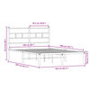 vidaXL Metallbett ohne Matratze R&auml;uchereiche 160x200 cm