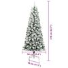vidaXL K&uuml;nstlicher klappbarer Weihnachtsbaum Gr&uuml;n und Wei&szlig; 210 cm