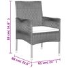 vidaXL 9-tlg. Garten-Essgruppe mit Kissen Schwarz Poly Rattan
