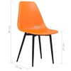 vidaXL Esszimmerst&uuml;hle 6 Stk. Orange PP