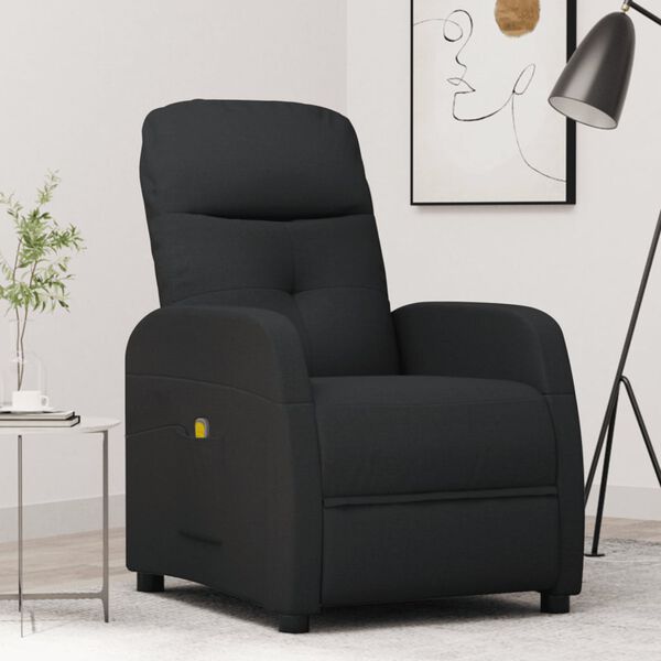 vidaXL Massagesessel Schwarz Stoff