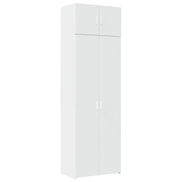 vidaXL Hochschrank Weiß 70x42,5x225 cm Holzwerkstoff