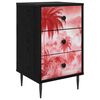 vidaXL Nachttisch AACHEN Schwarz Eichen-Optik 36 x 33 x 61 cm