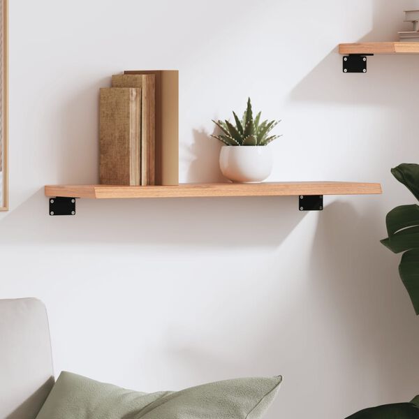 vidaXL Wandregal Hellbraun 60x20x2 cm Massivholz Eiche Behandelt