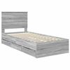 vidaXL Bettrahmen Graues Sonoma 90 x 200 cm Ingenieurs Holz