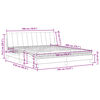 vidaXL Bett mit Matratze "Hanko" Rosa 180x200 cm Samt