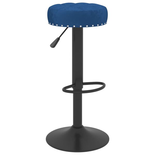 vidaXL Barhocker 2 Stk. Blau Samt