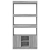 vidaXL Highboard Grau Sonoma 92x33x180 cm Holzwerkstoff
