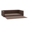 vidaXL Kofferraum-Hundebett Braun 70x45 cm Leinenoptik