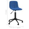 vidaXL Esszimmerst&uuml;hle 4 Stk. Drehbar Blau Samt