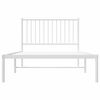 vidaXL Bettgestell mit Kopfteil Metall Wei&szlig; 100x190 cm