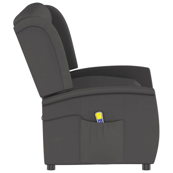 vidaXL 4-Sitzer Massagesessel Dunkelgrau Mikrofaser-Gewebe