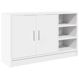 vidaXL Waschbeckenunterschrank Wei&szlig; 90x29x55 cm Holzwerkstoff