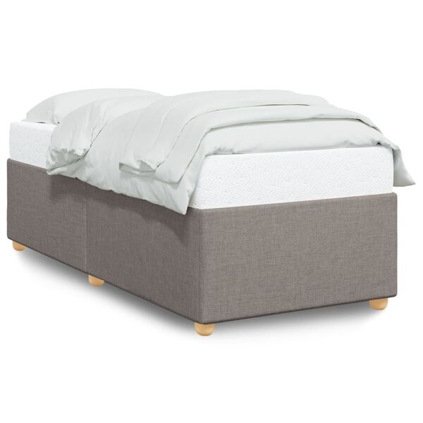 vidaXL Bettgestell ohne Matratze Taupe 80x200 cm Stoff