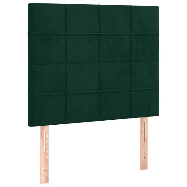 vidaXL Kopfteil Dunkelgr&uuml;n 100x5x118/128 cm Samt